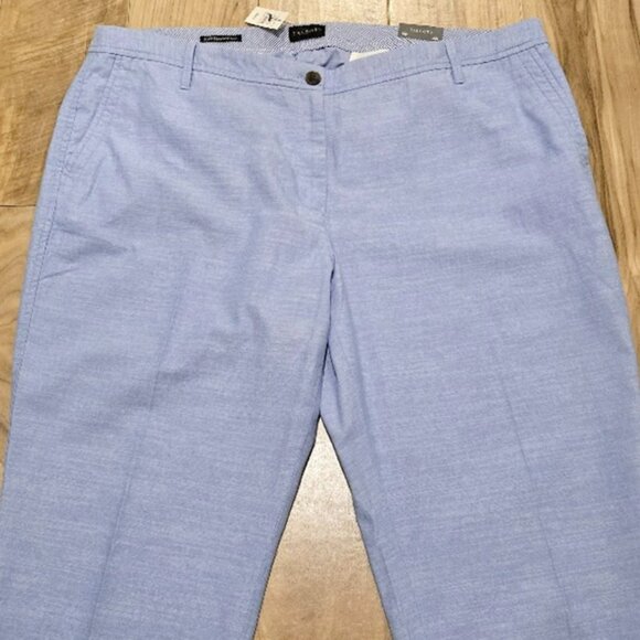 New Talbots 18WP Petite Light Blue Relaxed Chino Ankle Pants Trouser Women 41x27 - Picture 4 of 15